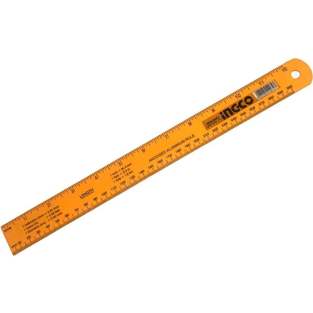 Ingco HSR23002 Aluminum Ruler 30cm - KHM Megatools Corp. Ingco HSR23002 Aluminum Ruler 30cm - KHM Megatools Corp.